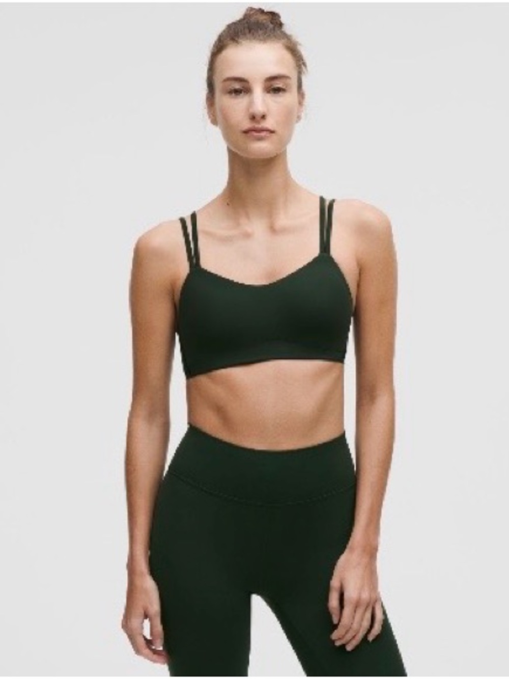 Lululemon Like A Cloud Double-Strap Bra -Rainforest Green